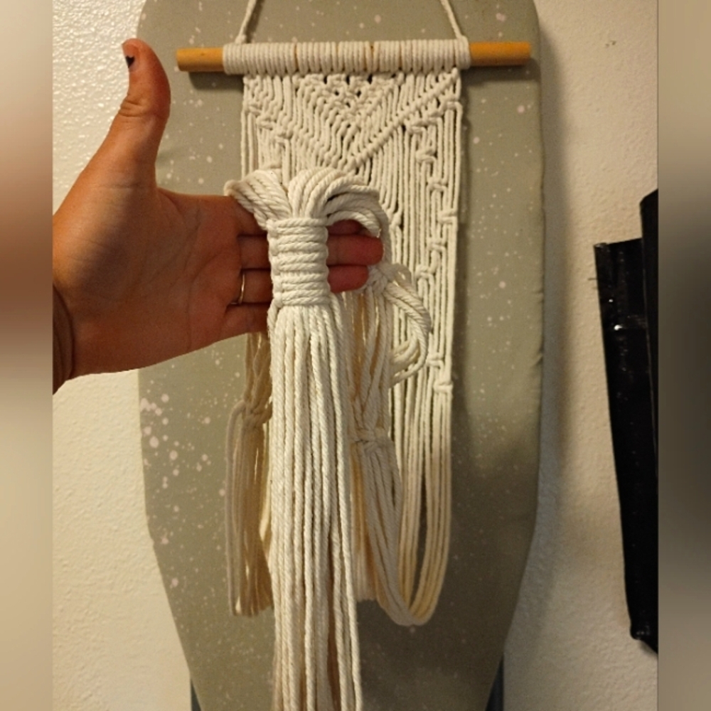 Handcrafted Cream Macrame Wall Hanging